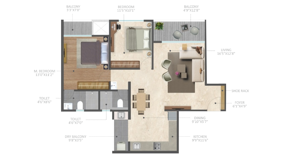 Silver-Altair-Floor-Plan-2-BHK